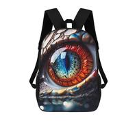 sinyumoney Sac À Dos Scolaire Pour Enfants Dragon Eye Close-Up-1 Sac À Dos Scolaire Tendance Sac À Dos De Voyage Unisexe Tendance Sac À Dos 3D Cool 17inch