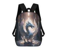 sinyumoney Sac À Dos Scolaire Pour Enfants Dragon in Ancient Temple Sac À Dos Scolaire Tendance Sac À Dos De Voyage Unisexe Tendance Sac À Dos 3D Cool 17inch