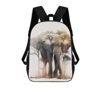 sinyumoney Sac À Dos Scolaire Pour Enfants Elephant Animal Sunset Sac À Dos Tendance Pour Adolescents, Sac À Dos Décontracté Pour Garçons Et Filles, Sac D'école Imprimé En 3D 17inch