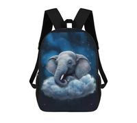 sinyumoney Sac À Dos Scolaire Pour Enfants Elephant in The Clouds Sac À Dos Scolaire Tendance Sac À Dos De Voyage Unisexe Tendance Sac À Dos 3D Cool 17inch