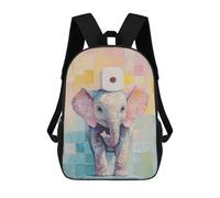 sinyumoney Sac À Dos Scolaire Pour Enfants Elephant with Toilet Paper Sac À Dos Scolaire Pour Enfants, Style Décontracté Et Tendance, Imprimé En 3D, Amusant Et Original 17inch