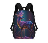 sinyumoney Sac À Dos Scolaire Pour Enfants Enchanted Deer A Cosmic Vision Sac À Dos Scolaire Pour Enfants, Style Décontracté Et Tendance, Imprimé En 3D, Amusant Et Original 17inch