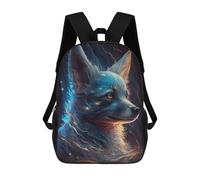 sinyumoney Sac À Dos Scolaire Pour Enfants Enchanted Wolf Portrait Sac À Dos Décontracté Pour Les Voyages, Imprimé En 3D, Pour Garçons Et Filles, Grande Capacité 17inch