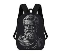 sinyumoney Sac À Dos Scolaire Pour Enfants Epicurus Philosopher Sac À Dos Décontracté Pour Les Voyages, Imprimé En 3D, Pour Garçons Et Filles, Grande Capacité 17inch
