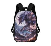 sinyumoney Sac À Dos Scolaire Pour Enfants Evil Kitsune Fox Sac À Dos Tendance Pour Adolescents, Sac À Dos Décontracté Pour Garçons Et Filles, Sac D'école Imprimé En 3D 17inch