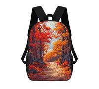 sinyumoney Sac À Dos Scolaire Pour Enfants Fall Color Trees Pixel Art Sac À Dos Tendance Pour Adolescents, Sac À Dos Décontracté Pour Garçons Et Filles, Sac D'école Imprimé En 3D 17inch