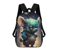 sinyumoney Sac À Dos Scolaire Pour Enfants Fantasy Creature with Planetary Theme Sac À Dos Scolaire Pour Enfants, Style Décontracté Et Tendance, Imprimé En 3D, Amusant Et Original 17inch