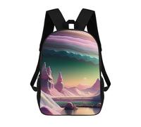 sinyumoney Sac À Dos Scolaire Pour Enfants Fantasy Planet Views Sac À Dos Scolaire Pour Enfants, Style Décontracté Et Tendance, Imprimé En 3D, Amusant Et Original 17inch