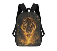 sinyumoney Sac À Dos Scolaire Pour Enfants Fiery Tiger Sac À Dos Décontracté Pour Les Voyages, Imprimé En 3D, Pour Garçons Et Filles, Grande Capacité 17inch