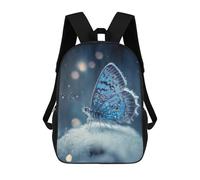 sinyumoney Sac À Dos Scolaire Pour Enfants Frosty Winter Butterfly Sac À Dos Décontracté Pour Les Voyages, Imprimé En 3D, Pour Garçons Et Filles, Grande Capacité 17inch