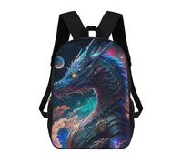 sinyumoney Sac À Dos Scolaire Pour Enfants Galactic Dragon Majesty -1 Sac À Dos Scolaire Tendance Sac À Dos De Voyage Unisexe Tendance Sac À Dos 3D Cool 17inch