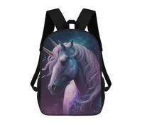 sinyumoney Sac À Dos Scolaire Pour Enfants Galactic Unicorn Majesty -1 Sac À Dos Décontracté Pour Les Voyages, Imprimé En 3D, Pour Garçons Et Filles, Grande Capacité 17inch