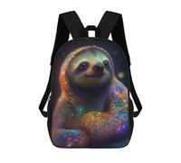 sinyumoney Sac À Dos Scolaire Pour Enfants Galaxy Baby Sloth Animal Sac À Dos Décontracté Pour Les Voyages, Imprimé En 3D, Pour Garçons Et Filles, Grande Capacité 17inch