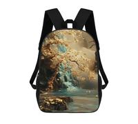 sinyumoney Sac À Dos Scolaire Pour Enfants Golden Tree of Harmony Cherry Blossom Sac À Dos Tendance Pour Adolescents, Sac À Dos Décontracté Pour Garçons Et Filles, Sac D'école Imprimé En 3D 17inch
