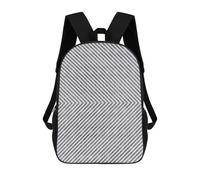 sinyumoney Sac À Dos Scolaire Pour Enfants Gray Lines 2 Sac À Dos Scolaire Pour Enfants, Style Décontracté Et Tendance, Imprimé En 3D, Amusant Et Original 17inch