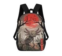 sinyumoney Sac À Dos Scolaire Pour Enfants Halloween Axolotl Monster Sac À Dos Scolaire Pour Enfants, Style Décontracté Et Tendance, Imprimé En 3D, Amusant Et Original 17inch