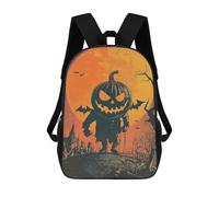 sinyumoney Sac À Dos Scolaire Pour Enfants Halloween Pumpkin Monster Sac À Dos Scolaire Pour Enfants, Style Décontracté Et Tendance, Imprimé En 3D, Amusant Et Original 17inch