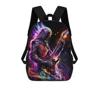 sinyumoney Sac À Dos Scolaire Pour Enfants Heavy Metal Sac À Dos Décontracté Pour Les Voyages, Imprimé En 3D, Pour Garçons Et Filles, Grande Capacité 17inch