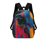 sinyumoney Sac À Dos Scolaire Pour Enfants Horse Eye Abstract Art Sac À Dos Scolaire Pour Enfants, Style Décontracté Et Tendance, Imprimé En 3D, Amusant Et Original 17inch