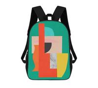 sinyumoney Sac À Dos Scolaire Pour Enfants Imprimé En 3D Abstract Collage 3 Sac À Dos De Sport Pour Garçons Et Filles, Sac À Dos Tendance 17inch