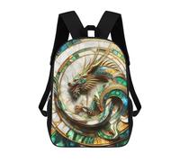 sinyumoney Sac À Dos Scolaire Pour Enfants Imprimé En 3D Abstract Japanese Dragon Sacs À Dos, Sacs À Dos De Voyage Décontractés, Grand Sac À Dos De Jour Pour Garçons 17inch