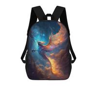sinyumoney Sac À Dos Scolaire Pour Enfants Imprimé En 3D Abstract Nebula Dragon IV Sacs À Dos, Sacs À Dos De Voyage Décontractés, Grand Sac À Dos De Jour Pour Garçons 17inch