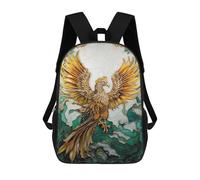 sinyumoney Sac À Dos Scolaire Pour Enfants Imprimé En 3D Abstract Phoenix Sacs À Dos, Sacs À Dos De Voyage Décontractés, Grand Sac À Dos De Jour Pour Garçons 17inch