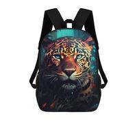 sinyumoney Sac À Dos Scolaire Pour Enfants Imprimé En 3D Amazon Jungle Leopard Portrait, Grande Capacité, Idéal Pour Les Voyages, Les Livres Et L'école.