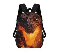 sinyumoney Sac À Dos Scolaire Pour Enfants Imprimé En 3D Ancient Fire Dragon Sacs À Dos, Sacs À Dos De Voyage Décontractés, Grand Sac À Dos De Jour Pour Garçons 17inch