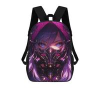 sinyumoney Sac À Dos Scolaire Pour Enfants Imprimé En 3D Anime Girl Cybergoth Demon Sac À Dos De Sport Pour Garçons Et Filles Sac À Dos Tendance 17inch