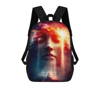 sinyumoney Sac À Dos Scolaire Pour Enfants Imprimé En 3D Aquarius Zodiac Sign Digital Art, Grande Capacité, Idéal Pour Les Voyages, Les Livres Et L'école.