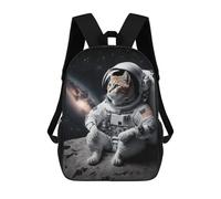 sinyumoney Sac À Dos Scolaire Pour Enfants Imprimé En 3D Astronaut Cat on The Moon -1 Sac À Dos De Sport Pour Garçons Et Filles, Sac À Dos Tendance 17inch