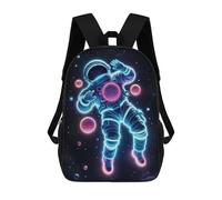 sinyumoney Sac À Dos Scolaire Pour Enfants Imprimé En 3D Astronaut Neon Sac À Dos De Sport Pour Garçons Et Filles Sac À Dos Tendance 17inch