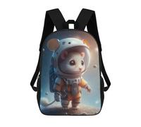 sinyumoney Sac À Dos Scolaire Pour Enfants Imprimé En 3D Astronaut Space Mouse Sac À Dos De Sport Pour Garçons Et Filles, Sac À Dos Tendance 17inch