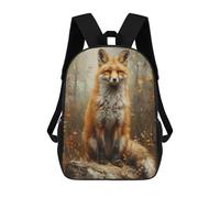 sinyumoney Sac À Dos Scolaire Pour Enfants Imprimé En 3D Autumn Fox Portrait-6, Grande Capacité, Idéal Pour Les Voyages, Les Livres Et L'école.