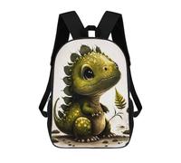sinyumoney Sac À Dos Scolaire Pour Enfants Imprimé En 3D Baby Dinosaur with Ferns Sacs À Dos, Sacs À Dos De Voyage Décontractés, Grand Sac À Dos De Jour Pour Garçons 17inch