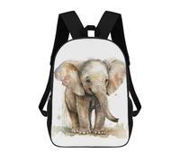 sinyumoney Sac À Dos Scolaire Pour Enfants Imprimé En 3D Baby Elephant Watercolor Sac À Dos De Sport Pour Garçons Et Filles, Sac À Dos Tendance 17inch