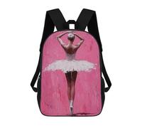 sinyumoney Sac À Dos Scolaire Pour Enfants Imprimé En 3D Ballet Dancer in Pink Expressive Ballerina Painting Sacs À Dos, Sacs À Dos De Voyage Décontractés, Grand Sac À Dos De Jour Pour Garçons 17inch
