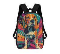 sinyumoney Sac À Dos Scolaire Pour Enfants Imprimé En 3D Beagle in Retro Style Retro Pop Art Beagle Portrait Sac À Dos De Sport Pour Garçons Et Filles, Sac À Dos Tendance 17inch
