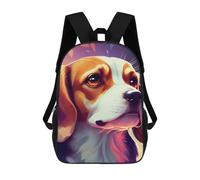 sinyumoney Sac À Dos Scolaire Pour Enfants Imprimé En 3D Beagle Portrait with Autumn Leaves Sacs À Dos, Sacs À Dos De Voyage Décontractés, Grand Sac À Dos De Jour Pour Garçons 17inch