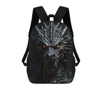 sinyumoney Sac À Dos Scolaire Pour Enfants Imprimé En 3D Black Dragon Sac À Dos De Sport Pour Garçons Et Filles, Sac À Dos Tendance 17inch