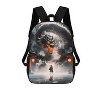 sinyumoney Sac À Dos Scolaire Pour Enfants Imprimé En 3D Black Dragon Sac À Dos De Sport Pour Garçons Et Filles, Sac À Dos Tendance 17inch