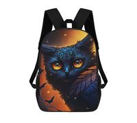 sinyumoney Sac À Dos Scolaire Pour Enfants Imprimé En 3D Black Ghost Cat Sac À Dos De Sport Pour Garçons Et Filles Sac À Dos Tendance 17inch