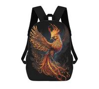 sinyumoney Sac À Dos Scolaire Pour Enfants Imprimé En 3D Black Phoenix Sacs À Dos, Sacs À Dos De Voyage Décontractés, Grand Sac À Dos De Jour Pour Garçons 17inch