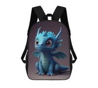 sinyumoney Sac À Dos Scolaire Pour Enfants Imprimé En 3D Blue Dragon Cub Artwork Sac À Dos De Sport Pour Garçons Et Filles, Sac À Dos Tendance 17inch