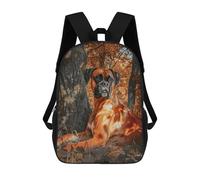 sinyumoney Sac À Dos Scolaire Pour Enfants Imprimé En 3D Boxer Dog Under A Tree Sac À Dos De Sport Pour Garçons Et Filles, Sac À Dos Tendance 17inch