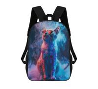 sinyumoney Sac À Dos Scolaire Pour Enfants Imprimé En 3D Cat In Colorful Paint Sac À Dos De Sport Pour Garçons Et Filles, Sac À Dos Tendance 17inch