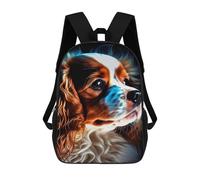 sinyumoney Sac À Dos Scolaire Pour Enfants Imprimé En 3D Cavalier King Dog Sac À Dos De Sport Pour Garçons Et Filles, Sac À Dos Tendance 17inch