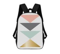 sinyumoney Sac À Dos Scolaire Pour Enfants Imprimé En 3D Colored Geometry Sacs À Dos, Sacs À Dos De Voyage Décontractés, Grand Sac À Dos De Jour Pour Garçons 17inch