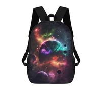 sinyumoney Sac À Dos Scolaire Pour Enfants Imprimé En 3D Colorful Cosmic Canvas Sacs À Dos, Sacs À Dos De Voyage Décontractés, Grand Sac À Dos De Jour Pour Garçons 17inch